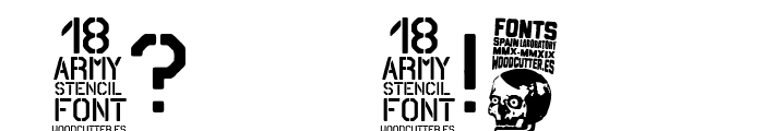 18 ARMY Font OTHER CHARS