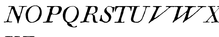 1820 Modern Italic Font UPPERCASE