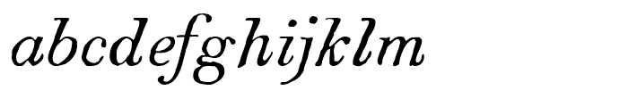 1820 Modern Italic Font LOWERCASE