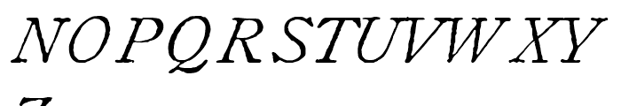 1822 GLC Caslon Italic Font UPPERCASE