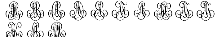 1864 GLC Monogram A - B Font UPPERCASE