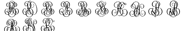 1864 GLC Monogram A - B Font LOWERCASE