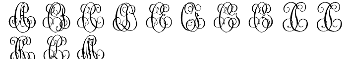 1864 GLC Monogram C - D Font UPPERCASE