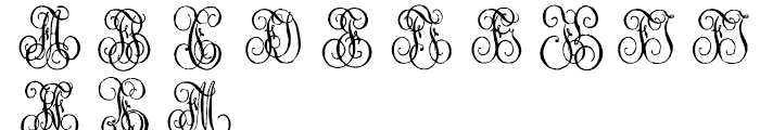 1864 GLC Monogram E - F Font LOWERCASE
