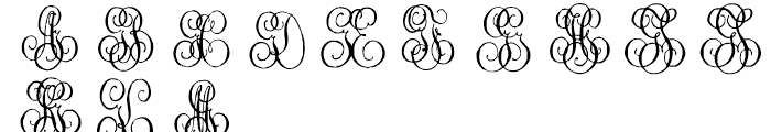 1864 GLC Monogram G - H Font UPPERCASE