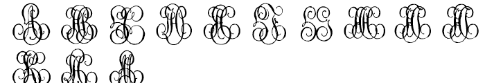1864 GLC Monogram G - H Font LOWERCASE