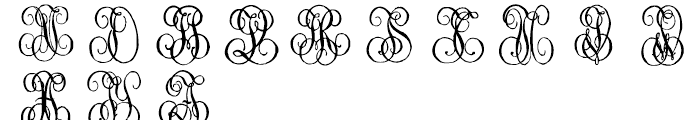 1864 GLC Monogram I - J Font UPPERCASE