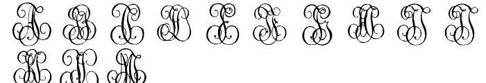 1864 GLC Monogram I - J Font LOWERCASE