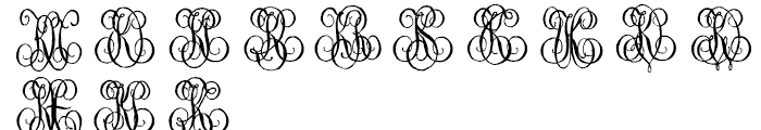 1864 GLC Monogram K - L Font UPPERCASE