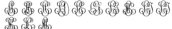 1864 GLC Monogram K - L Font LOWERCASE