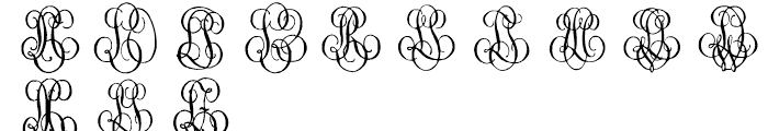 1864 GLC Monogram K - L Font LOWERCASE