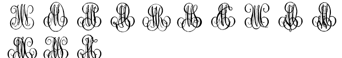 1864 GLC Monogram M - N Font UPPERCASE