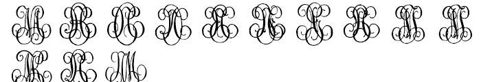 1864 GLC Monogram M - N Font LOWERCASE