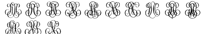 1864 GLC Monogram M - N Font LOWERCASE