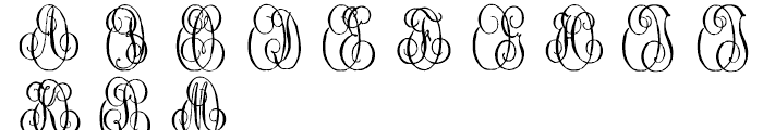 1864 GLC Monogram O - P Font UPPERCASE