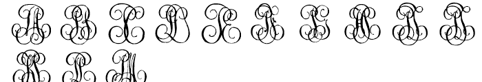1864 GLC Monogram O - P Font LOWERCASE