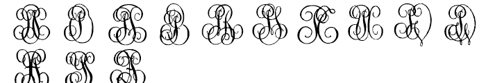 1864 GLC Monogram O - P Font LOWERCASE