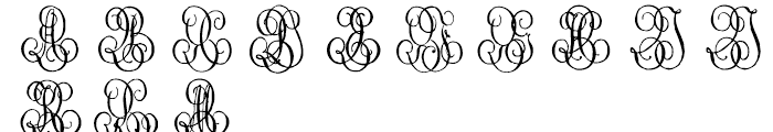 1864 GLC Monogram Q - R Font UPPERCASE
