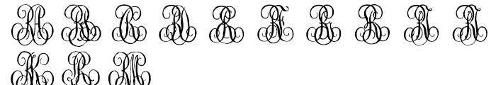 1864 GLC Monogram Q - R Font LOWERCASE