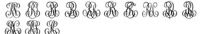1864 GLC Monogram Q - R Font LOWERCASE
