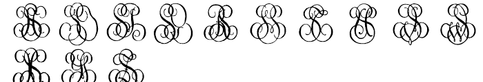 1864 GLC Monogram S - T Font UPPERCASE
