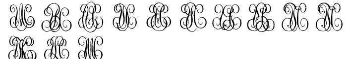 1864 GLC Monogram U - V Font UPPERCASE