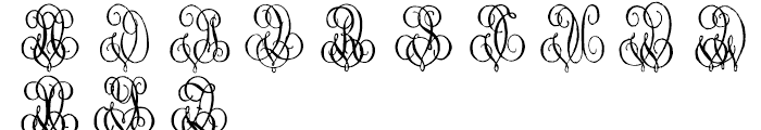 1864 GLC Monogram U - V Font LOWERCASE
