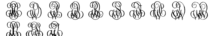 1864 GLC Monogram W - X Font UPPERCASE