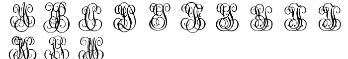 1864 GLC Monogram Y - Z Font UPPERCASE