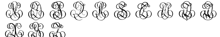 1864 GLC Monogram Y - Z Font LOWERCASE