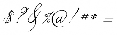 1845  Mistress Italic Font OTHER CHARS