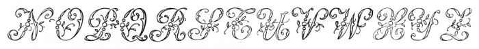 1886 Romantic Initials Regular Font LOWERCASE