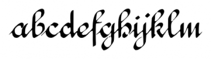 1890 Registers Script Normal Font LOWERCASE