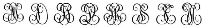 1864 GLC Monogram IJ Font UPPERCASE