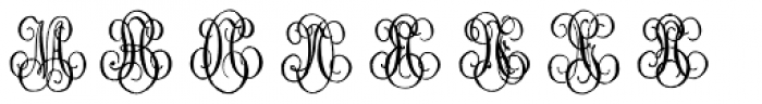 1864 GLC Monogram MN Font LOWERCASE