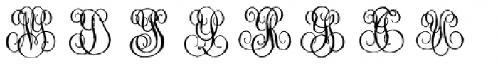 1864 GLC Monogram YZ Font UPPERCASE