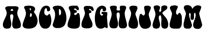 1960s Hippie Font UPPERCASE