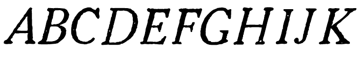 1906 French News Caps Italic Font UPPERCASE