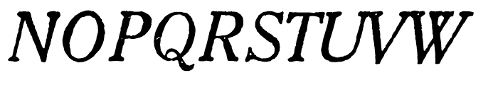 1906 French News Caps Italic Font UPPERCASE