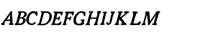 1906 French News Caps Italic Font LOWERCASE