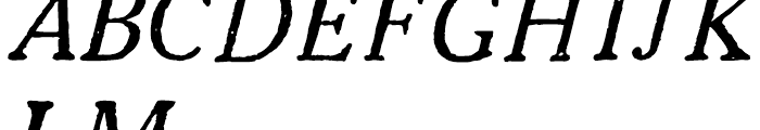 1906 French News Italic Font UPPERCASE