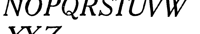 1906 French News Italic Font UPPERCASE
