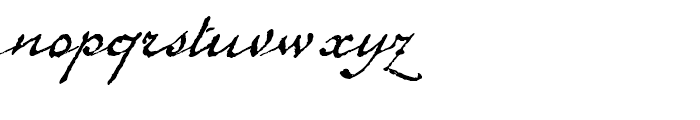 1920 French Script Regular Font LOWERCASE