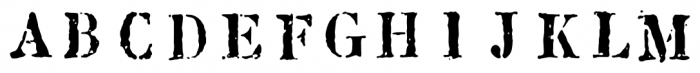 1917 Stencil Monospace Normal Font UPPERCASE