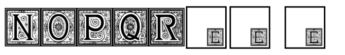19 th Century American Initials Font UPPERCASE