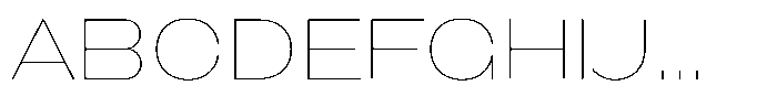 1923 Extended Hairline Font UPPERCASE