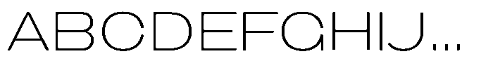 1923 Extended Thin Font UPPERCASE