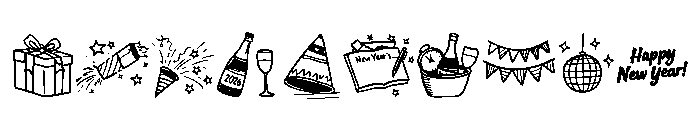 2026 New Year Font OTHER CHARS