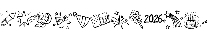 2026 New Year Font UPPERCASE