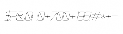 21st B Superfine Italic Font OTHER CHARS